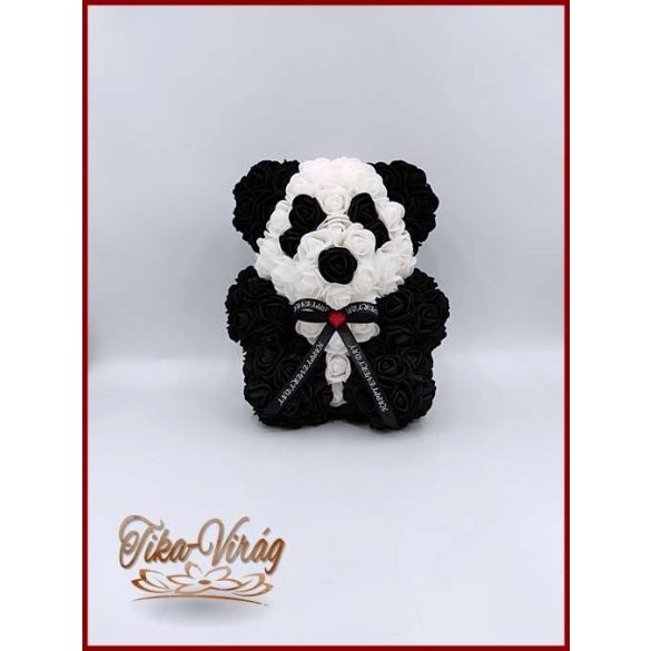 Panda rózsa-maci 25 cm