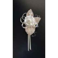 6" Bokréta, kitűző bézs-ekrü 